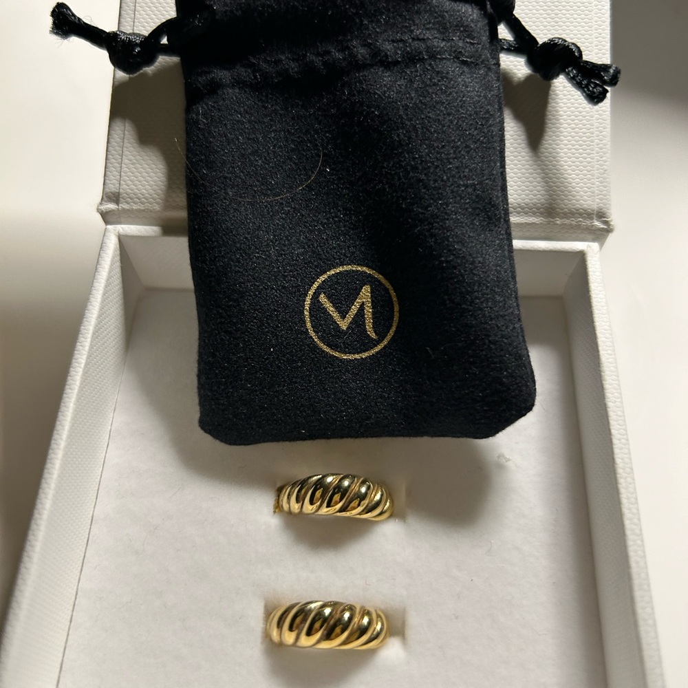 Gold Twisted Hoop Earrings - Brand